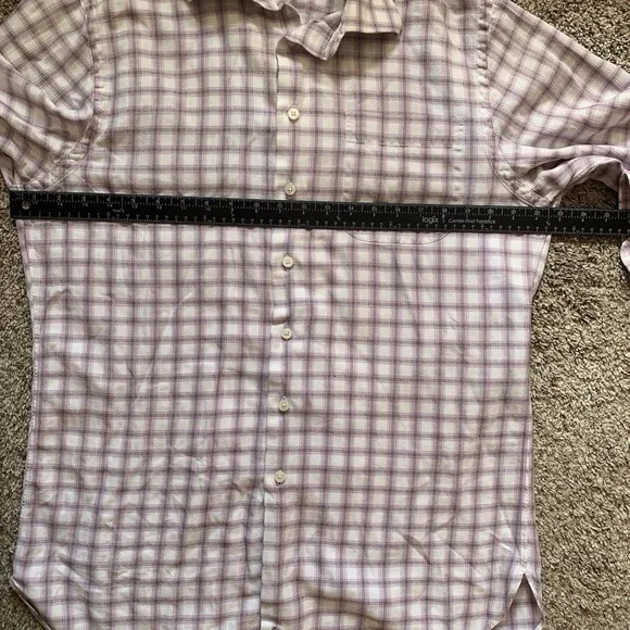 Vintage John W. Nordstrom Button Up Shirt Mens 15.5-34 Plaid Pink Black - Picture 5 of 14